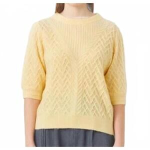 NEW SUNCOO jaune knitted sweater in yellow